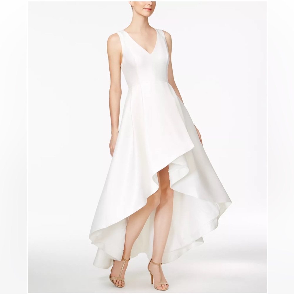 Calvin Klein Asymmetrical White Dress